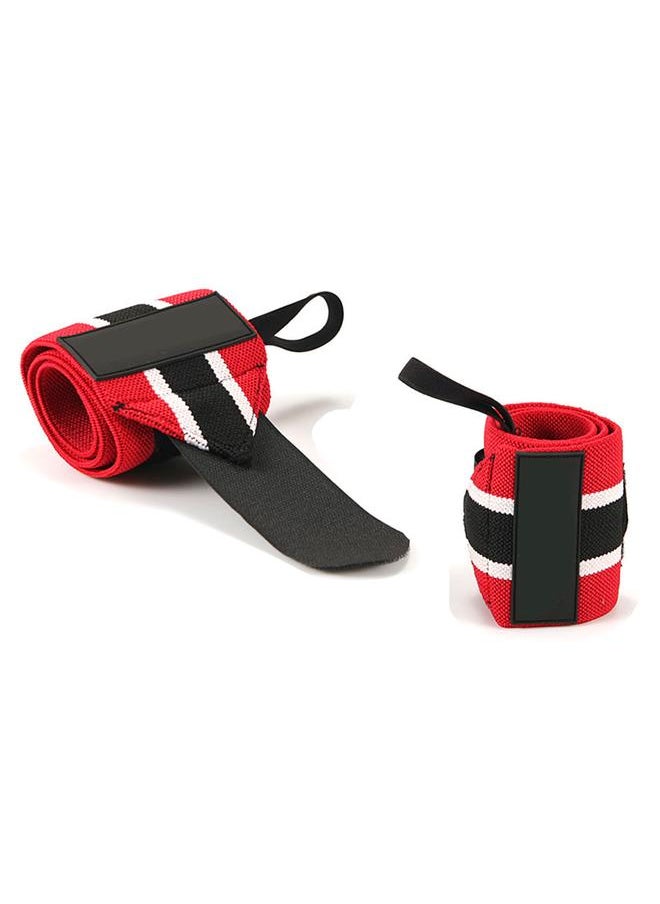 2pcs Weight Lifting Strap Adjustable Breathable Compression Wrist Brace for Weight Lifting Fitness Sports Deadpool Color Matching