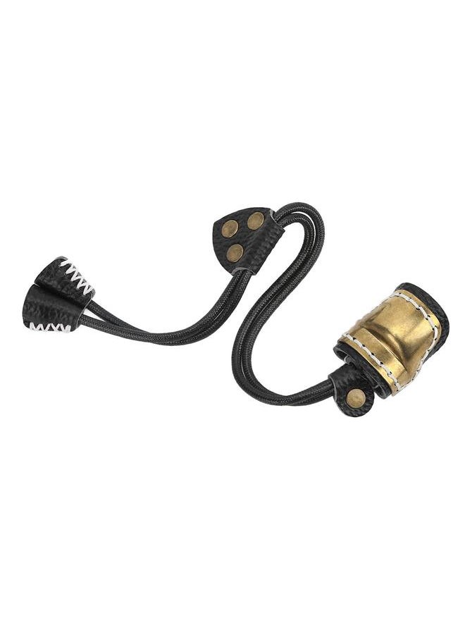 Leather Archery Thumb Ring Archery Finger Protector Guard for Traditional Bow Shooting Black
