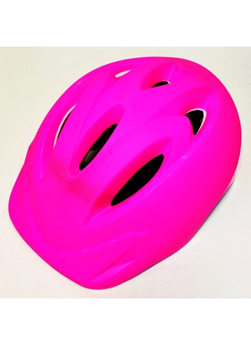 Toy Strong Plastic High Density Styrofoam Children Scooter Bike Skateboard Skate Helmet And 6 Piece Knee Pads Elbow Pads Protection Set Helmet Set Pink