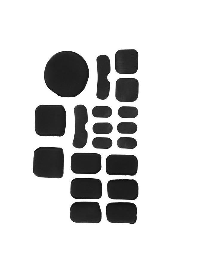 Black Helmet Liner System Outdoor Helmet EVA Pading Pads Cushion Mats Replacement Pad with Hook and Loop