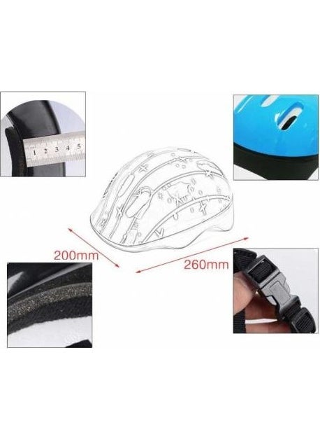 High Density Bicycle Skateboard Skating Child Helmet and 6 Piece Knee Elbow Protection Set