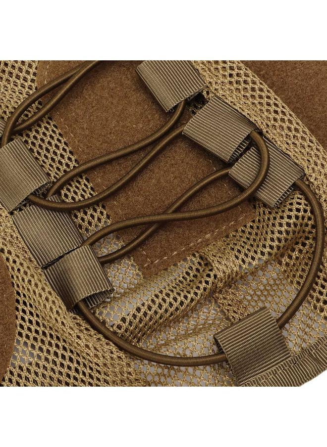 Helmet Cover Nylon Hook and Loop Bump Helmet Cloth Cover with Elastic Rope Mesh Surface for Fast