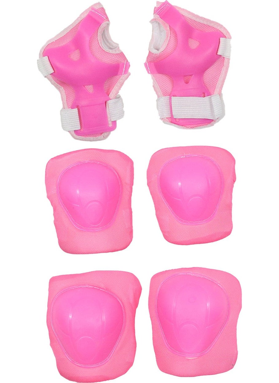 Sportage Pink Protective Gear Set Knee Pads Elbow Guards Hand Protection Set for Skateboarding Bicycle Scooter Skating