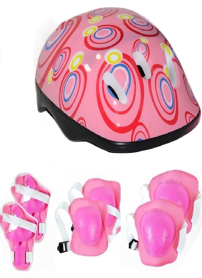 High Density Bicycle Skateboard Skating Child Helmet and 6 Piece Knee Elbow Protection Set