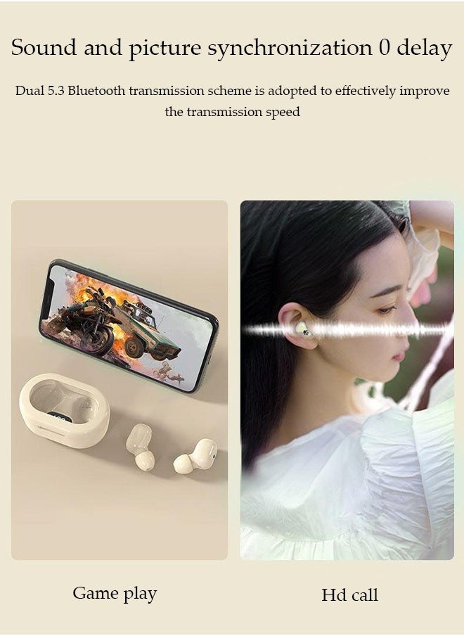 Wireless Earphones, In Ear Bluetooth 5.3 Earphones, Portable Noise Cancelling Earphones, Led Battery Display,IPX7 Waterproof, Suitable For Running, Exercise, Daily Use