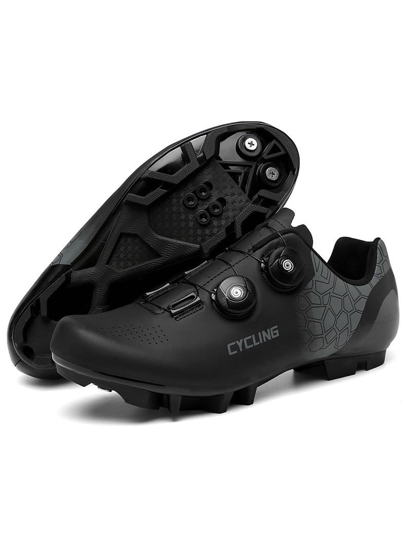 New Road Cycling Shoes Casual No-Lock Hard Sole Black Mountain