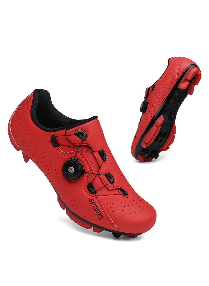 Outdoor Sports Cycling Shoes Lock Road Bike Mountain Bike Riding Shoes Bicycle Red Mountain Lock Shoes