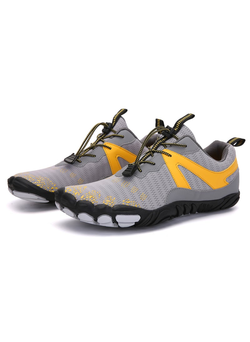 New Cross-Border Five-Finger Mountain Climbing Shoes Fitness Cycling Shoes Ultra-Fast Challenge Climbing Shoes Outdoor Sports Fi Grey
