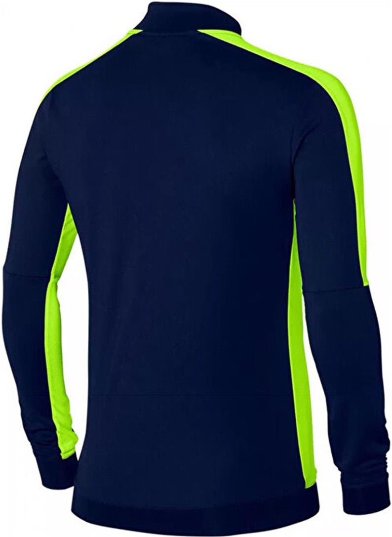 DR1681 M Nk Df ACD23 Trk Jkt K Navy Blue-Neon Green