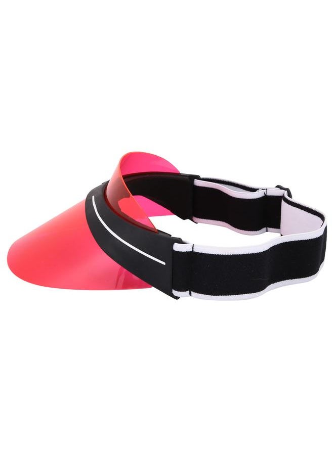 Outdoor New Fashion Oversized Hat UV Protection Sun Cap Wide Visor PC Lens Unisex (Red)