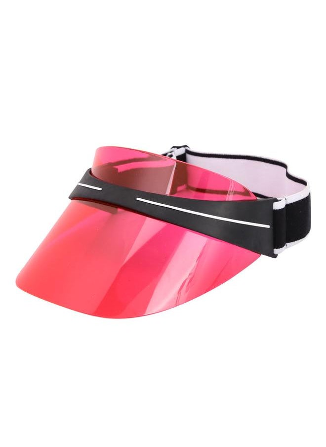 Outdoor New Fashion Oversized Hat UV Protection Sun Cap Wide Visor PC Lens Unisex (Red)