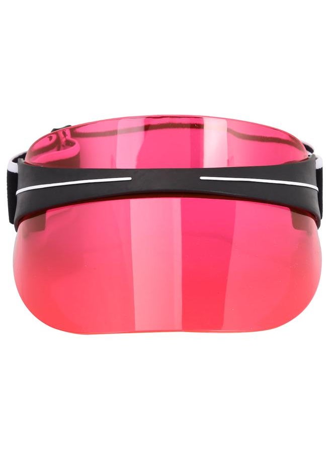Outdoor New Fashion Oversized Hat UV Protection Sun Cap Wide Visor PC Lens Unisex (Red)
