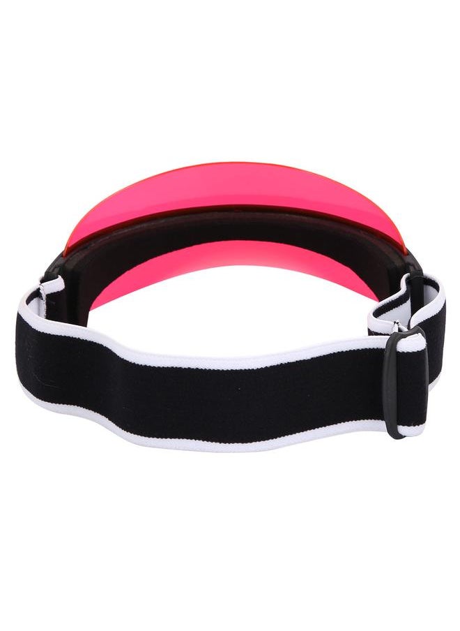 Outdoor New Fashion Oversized Hat UV Protection Sun Cap Wide Visor PC Lens Unisex (Red)