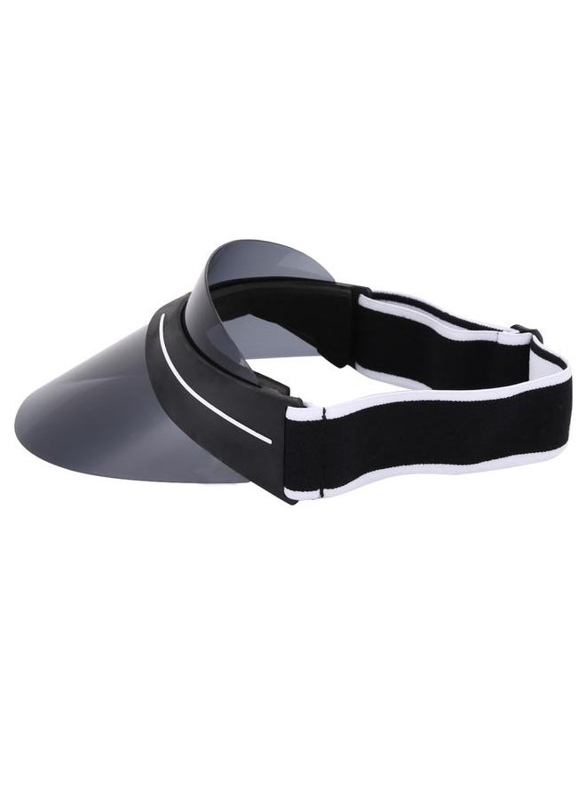 Outdoor New Fashion Oversized Hat UV Protection Sun Cap Wide Visor PC Lens Unisex (Black)