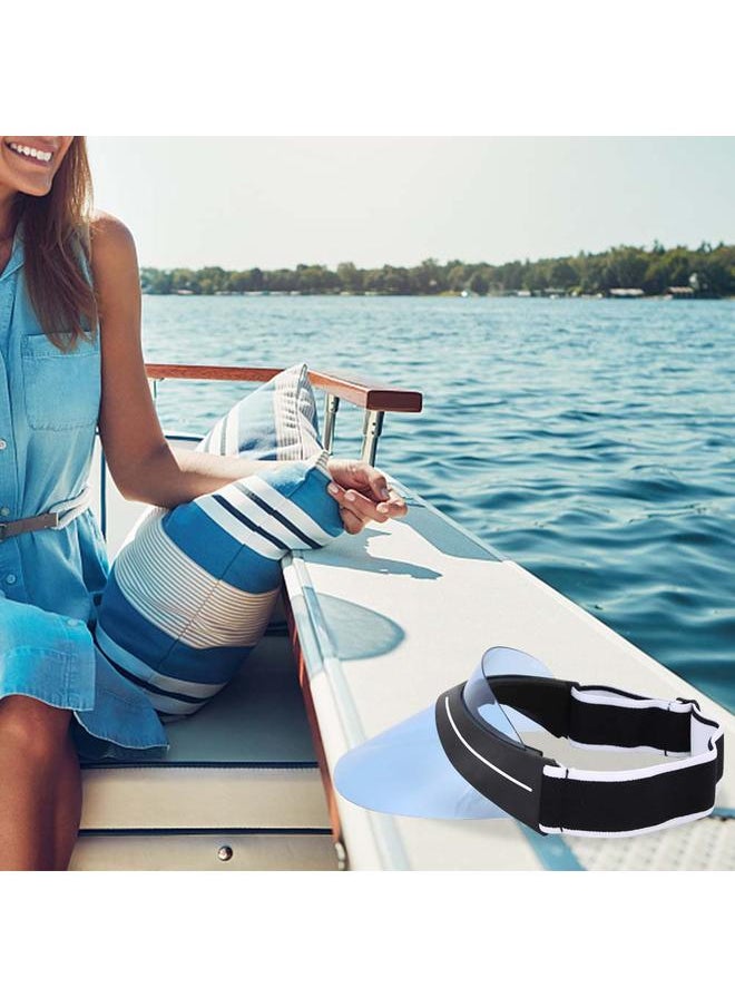 Outdoor New Fashion Oversized Hat UV Protection Sun Cap Wide Visor PC Lens Unisex (Blue)