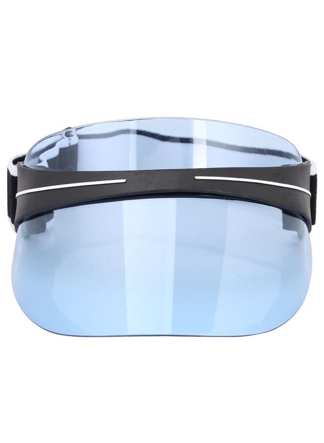 Outdoor New Fashion Oversized Hat UV Protection Sun Cap Wide Visor PC Lens Unisex (Blue)
