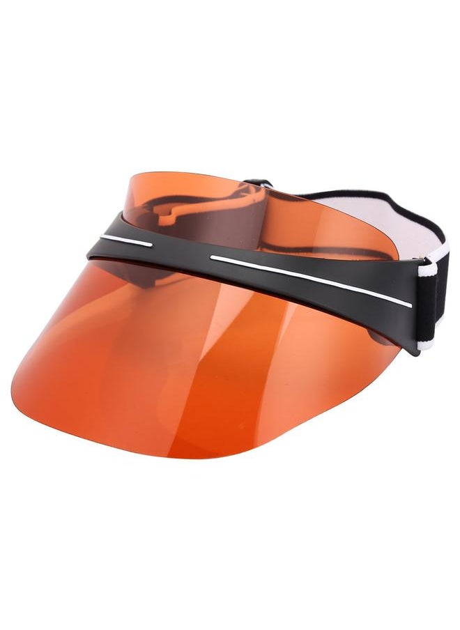 Outdoor New Fashion Oversized Hat UV Protection Sun Cap Wide Visor PC Lens Unisex (Orange)