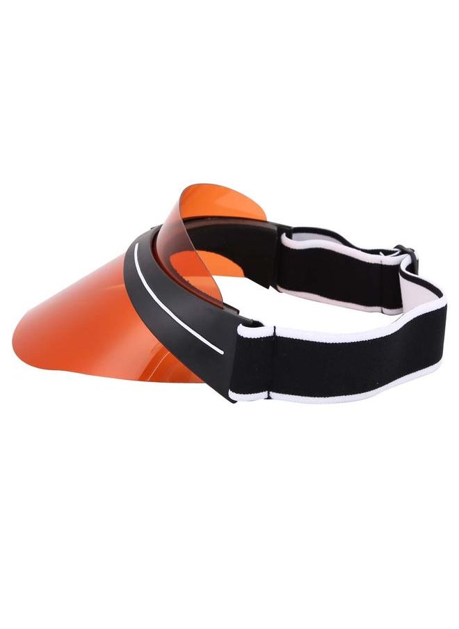 Outdoor New Fashion Oversized Hat UV Protection Sun Cap Wide Visor PC Lens Unisex (Orange)