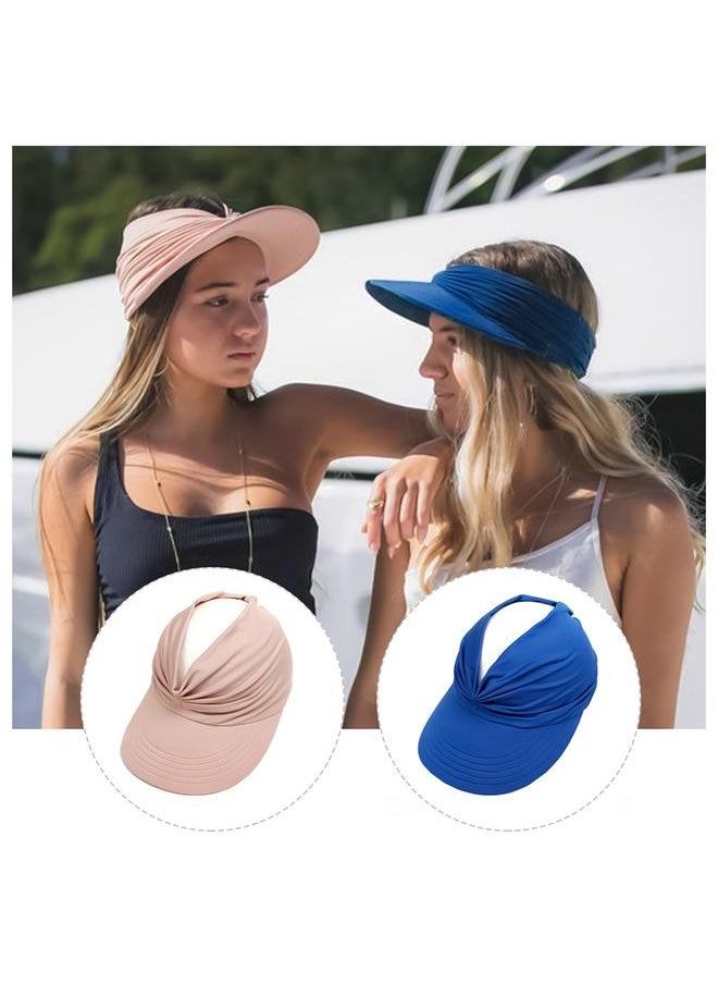 Women Sport Sun Visor Hats Empty Top Baseball Sun Hat UV Protection Sun Hats for Women Beach Tennis Outdoor Running
