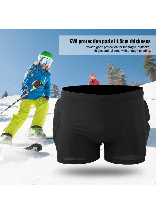 Children Kids Sports Skating Bicycle Skiing Shorts Hip Protective Pad Guard Protector BlackBL105 L