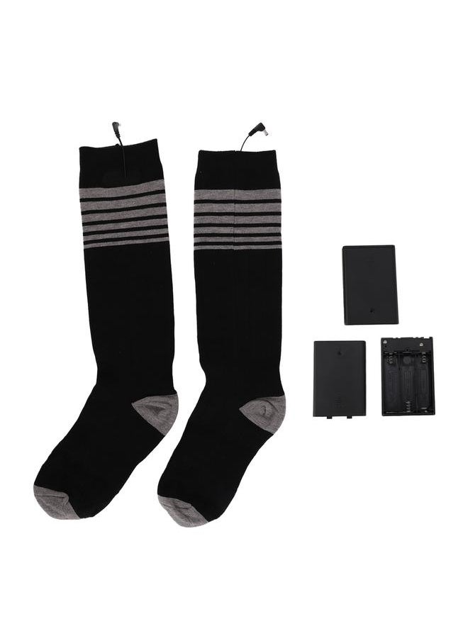 Electric Heated Socks for Men Women Battery Heated Socks with 3 Heat Settings for Hunting Hiking Camping Black