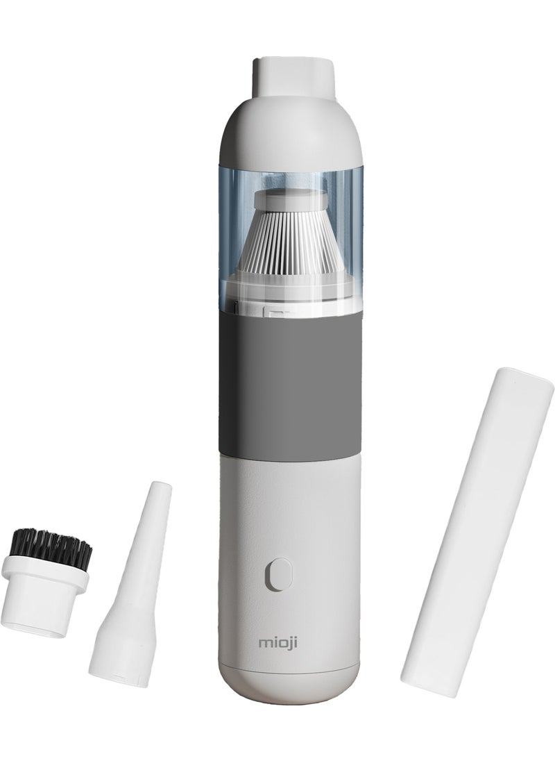 Mio 3 3000mah 6000pa Portable Mini Rechargeable Car and Handheld Vacuum Cleaner - White