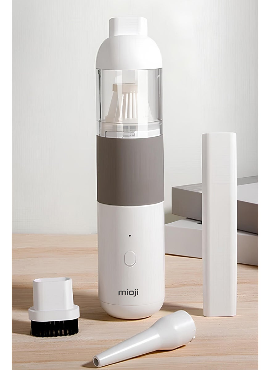 Mio 3 3000mah 6000pa Portable Mini Rechargeable Car and Handheld Vacuum Cleaner - White