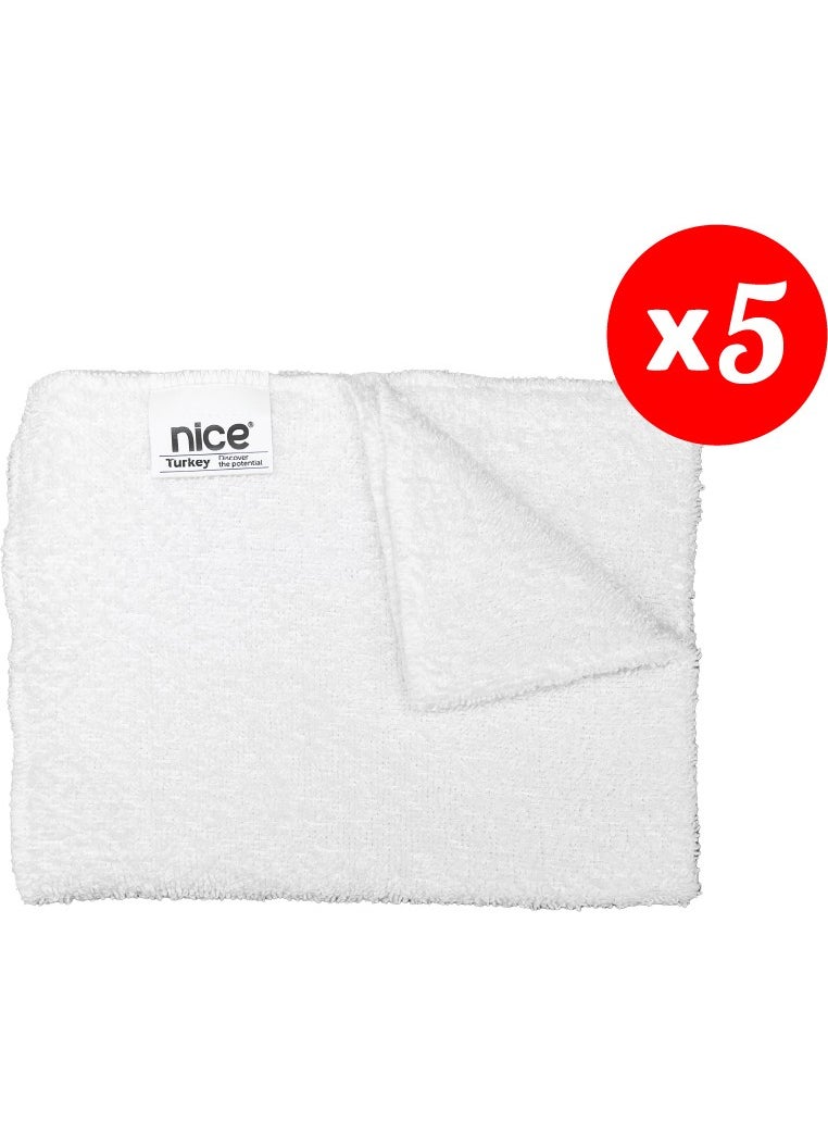 Polti-Karcher Steam Cleaner Compatible Large Flat Towel Set of 5 ( set B)
