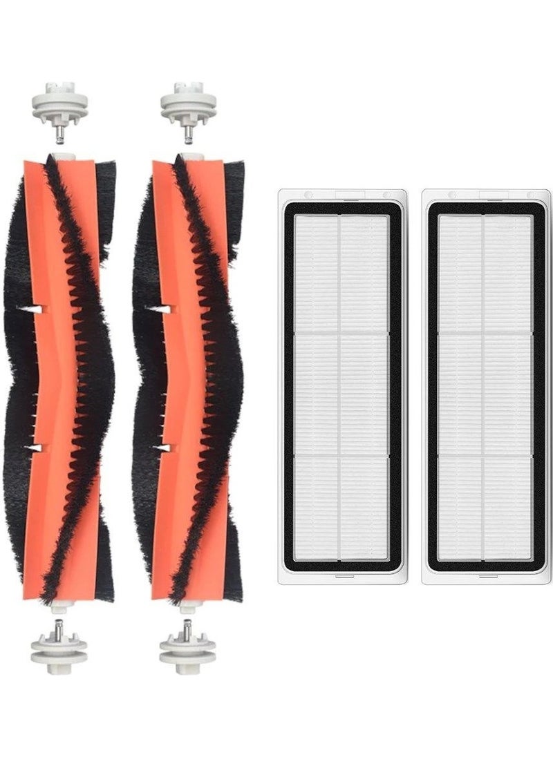 robotspare Xiaomi Vacuum Mop 2 (STYTJ03ZHM) Compatible Replacement Main Brush and Hepa Filter - 4 Pieces