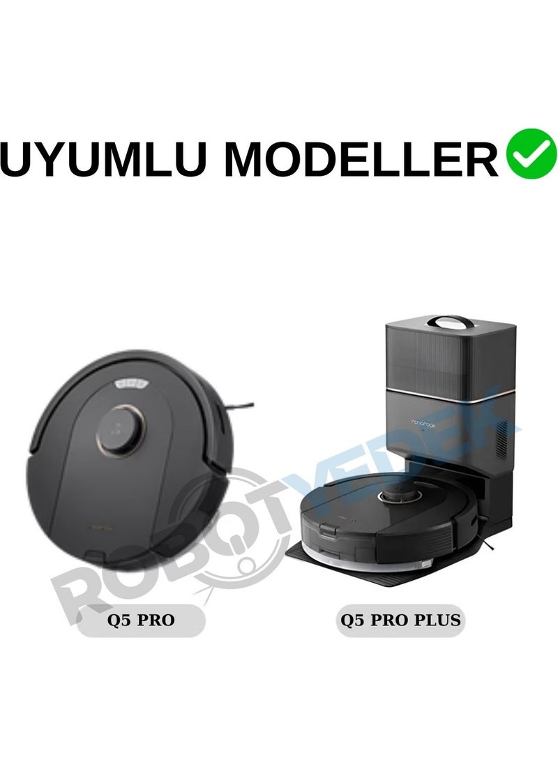 robotspare Roborock Q5 Pro, Q5 Pro Plus 4 Pieces Mop Fiber Mop - High Quality