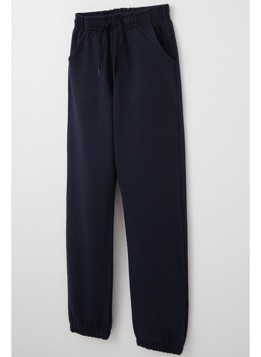 Boy Child Lace-Up Accessory Elastic Waist Leg 5-9 Years, Navy Blue