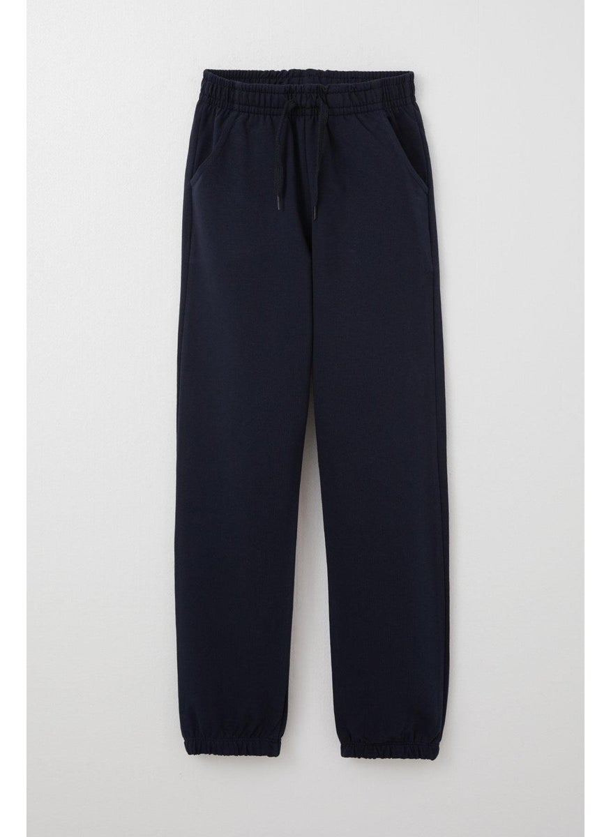 Boy Child Lace-Up Accessory Elastic Waist Leg 5-9 Years, Navy Blue