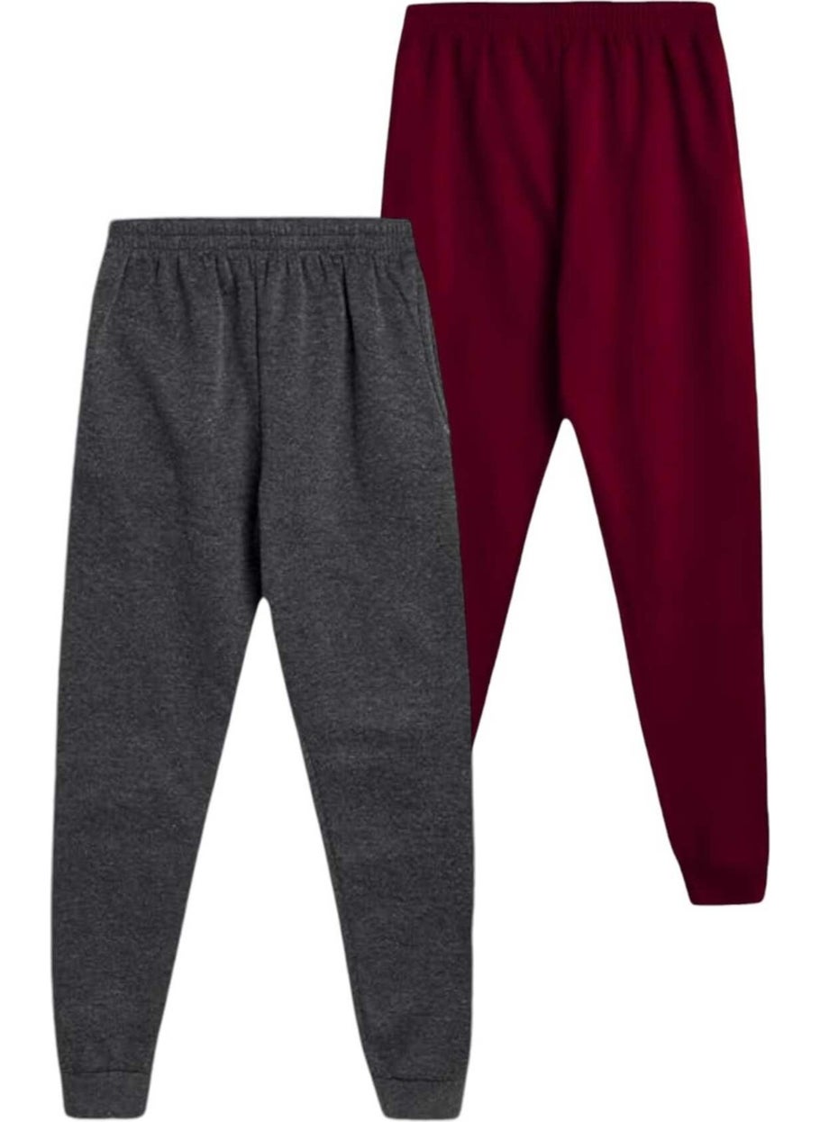 Kids Elastic Waist Jogger Sweatpants Set of 2