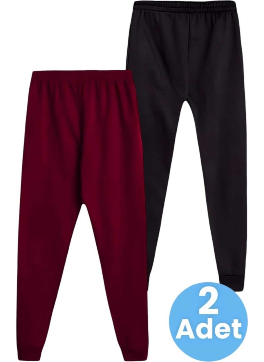 Kids Elastic Waist Jogger Sweatpants Set of 2
