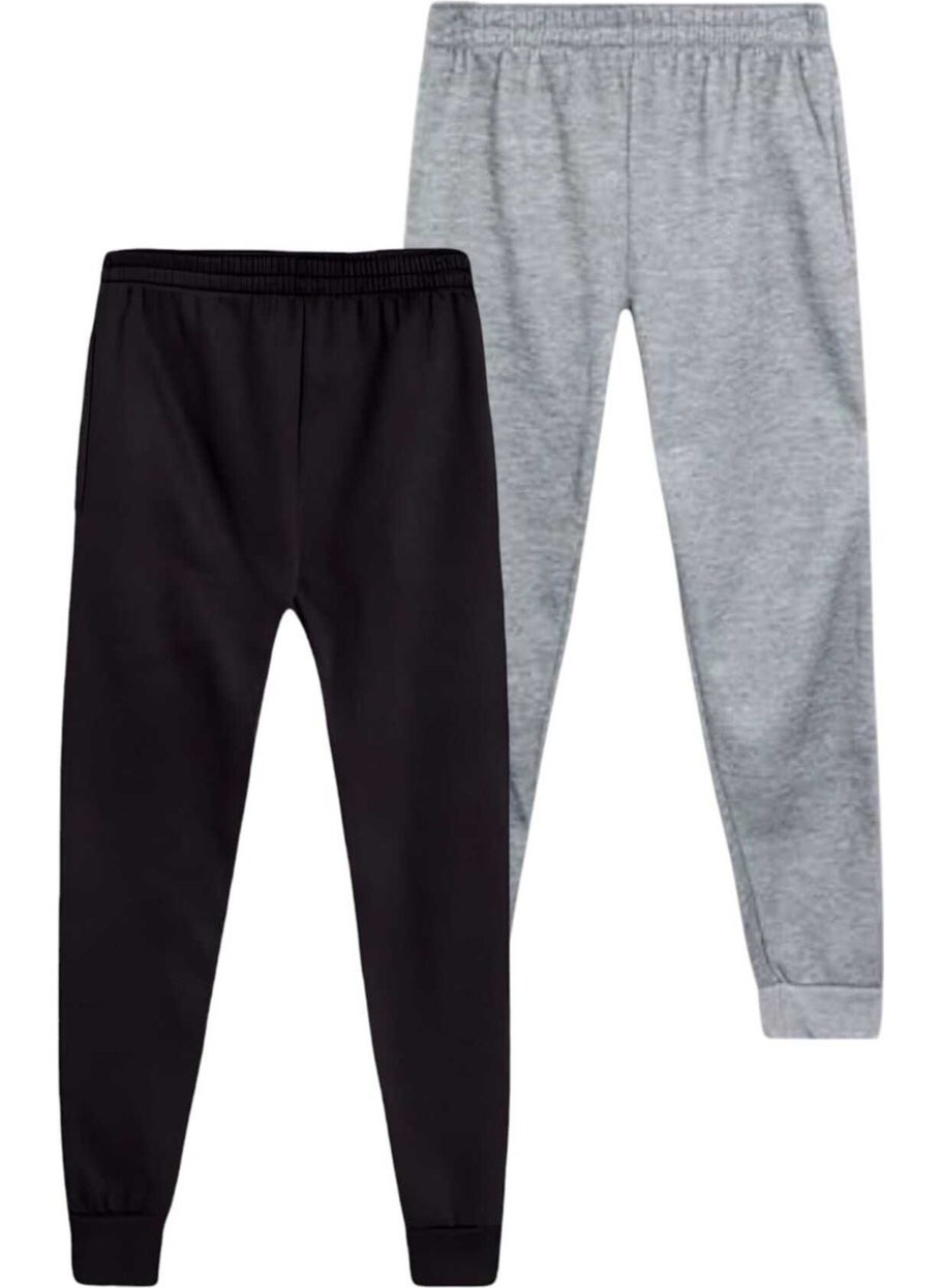Kids Elastic Waist Jogger Sweatpants Set of 2
