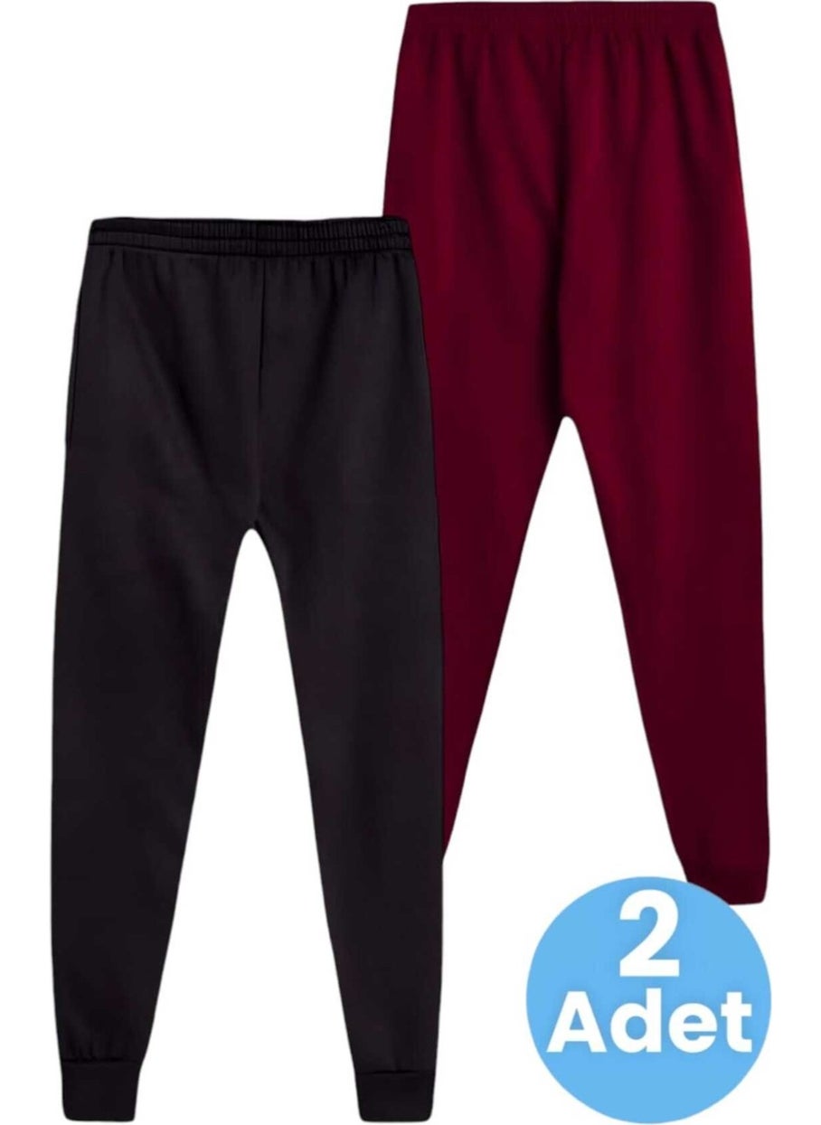 Kids Elastic Waist Jogger Sweatpants Set of 2