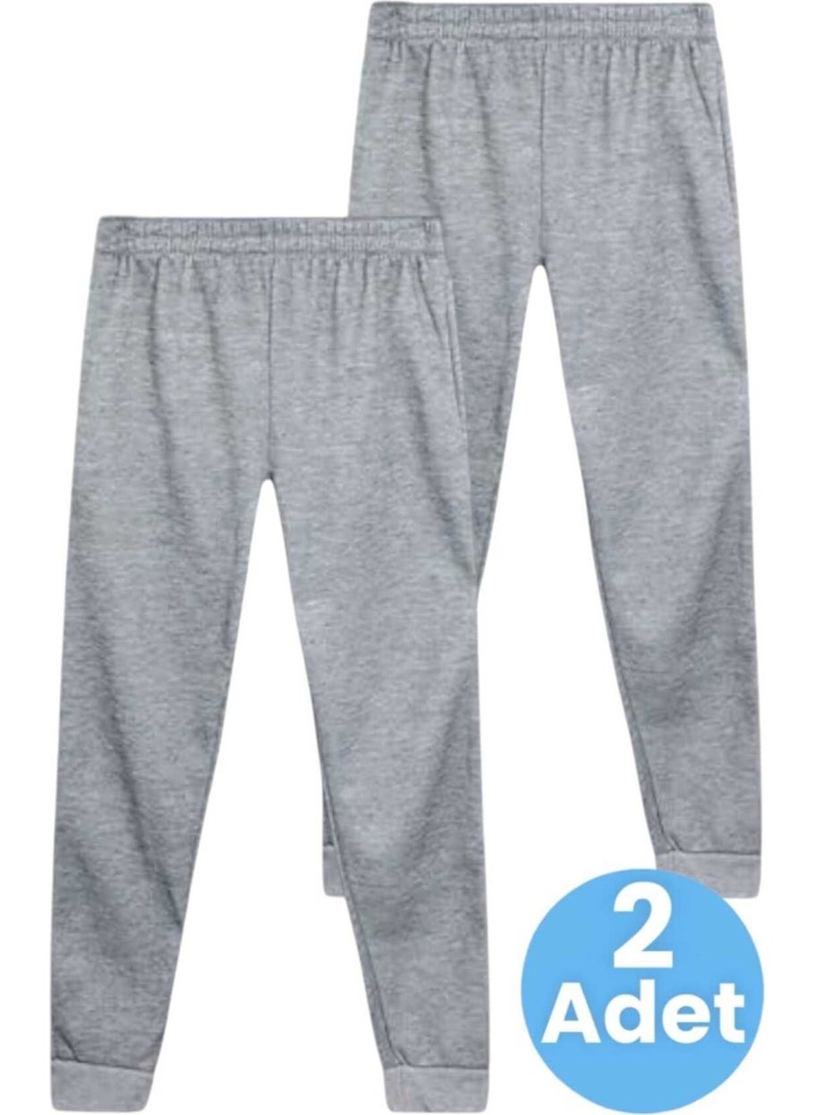 Kids Elastic Waist Jogger Sweatpants Set of 2