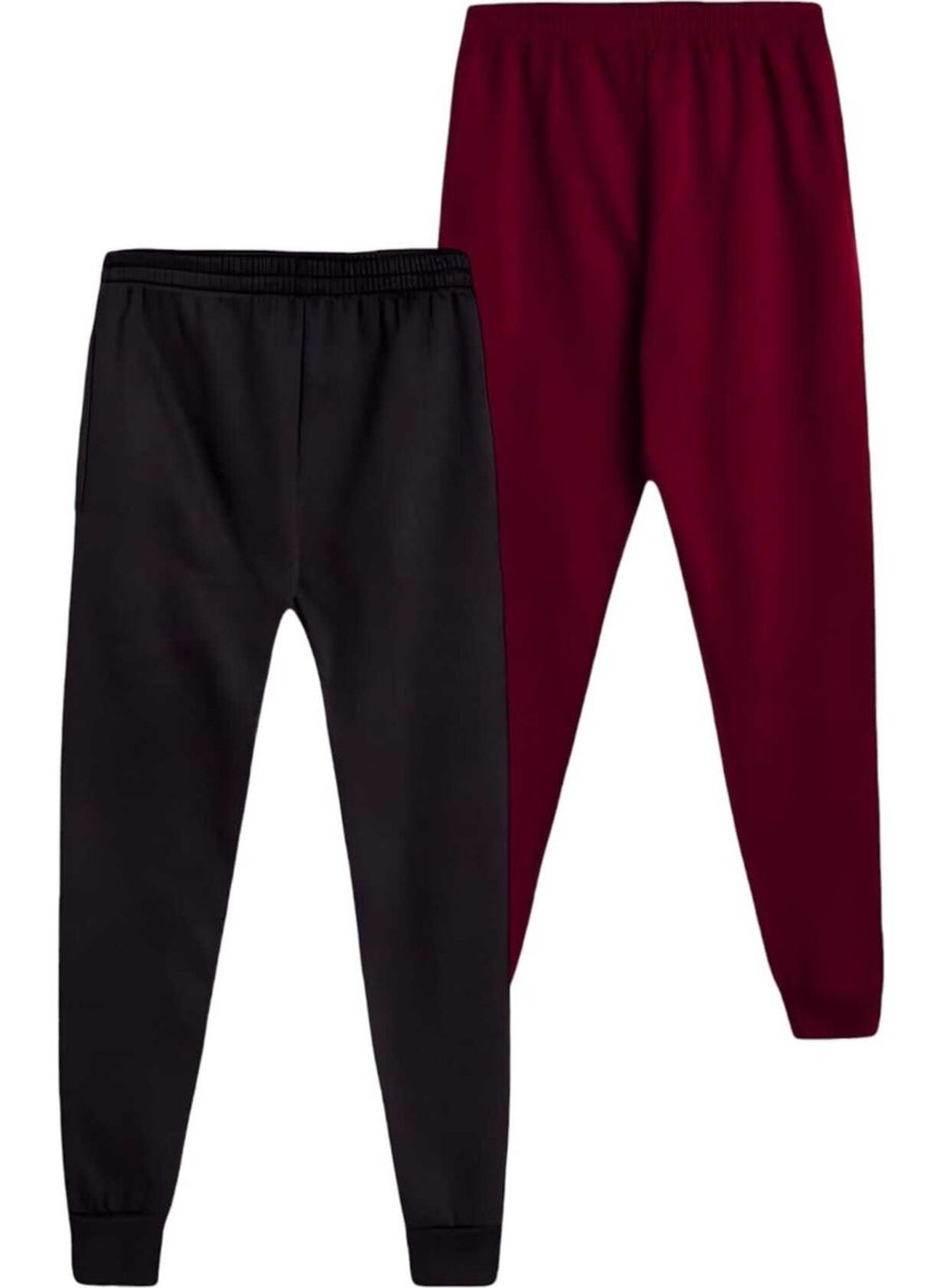Kids Elastic Waist Jogger Sweatpants Set of 2