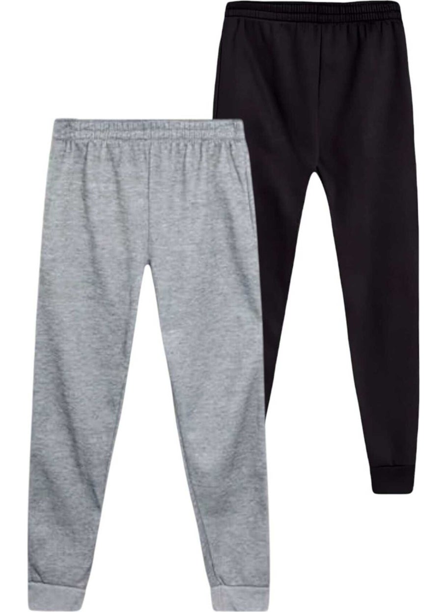 Kids Elastic Waist Jogger Sweatpants Set of 2
