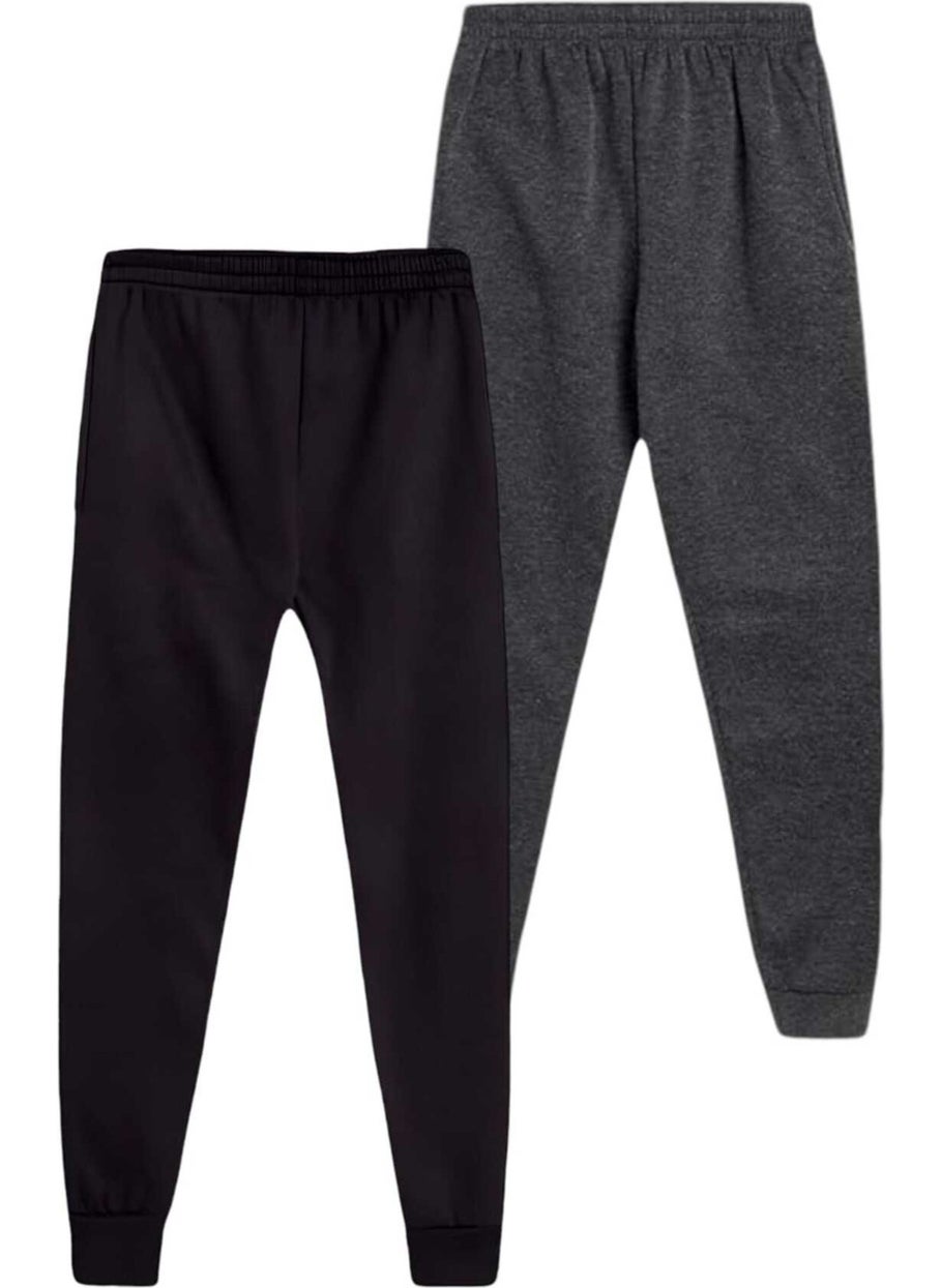Kids Elastic Waist Jogger Sweatpants Set of 2