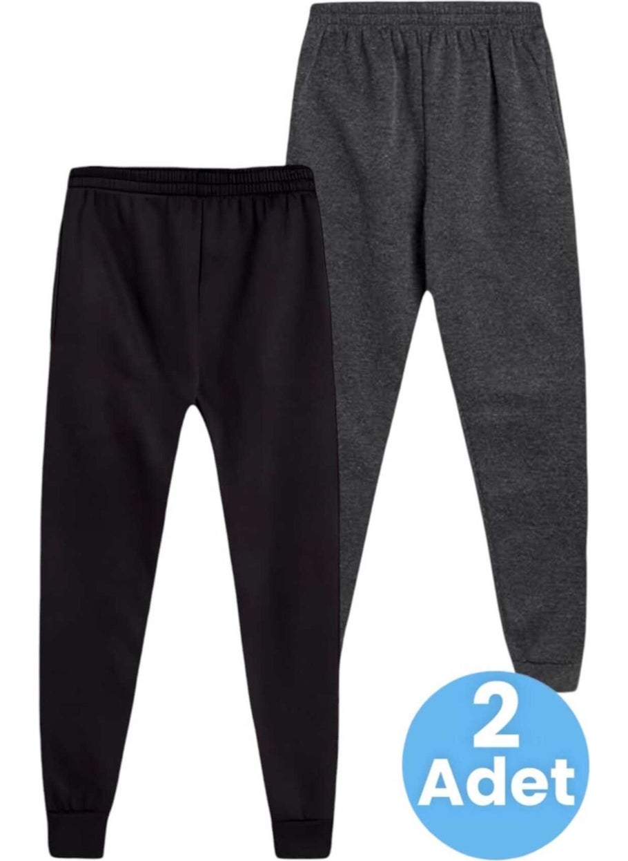 Kids Elastic Waist Jogger Sweatpants Set of 2