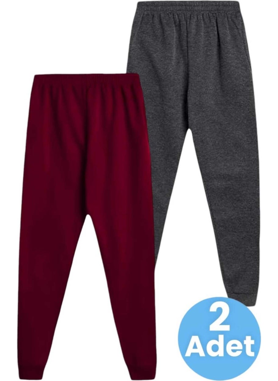 Kids Elastic Waist Jogger Sweatpants Set of 2