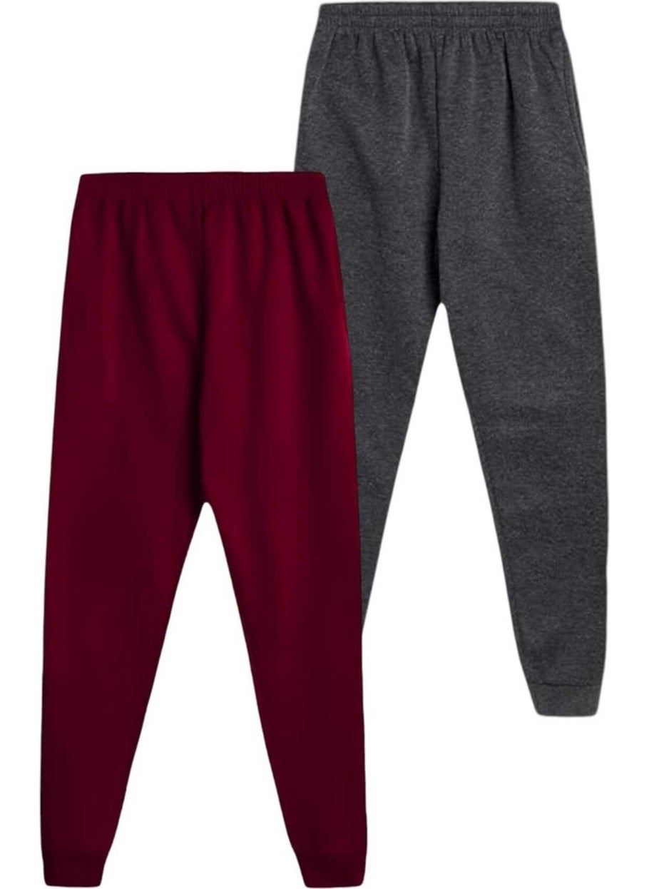 Kids Elastic Waist Jogger Sweatpants Set of 2