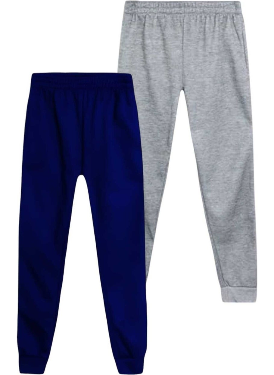 Kids Elastic Waist Jogger Sweatpants Set of 2