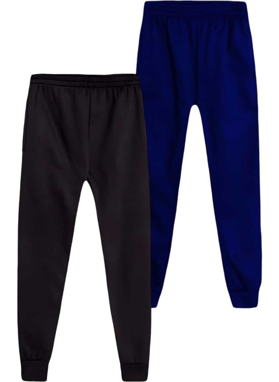 Kids Elastic Waist Jogger Sweatpants Set of 2