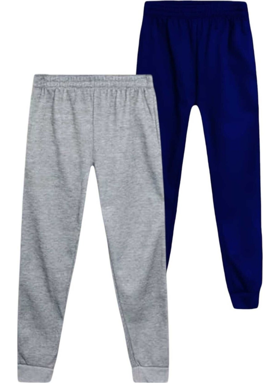 Kids Elastic Waist Jogger Sweatpants Set of 2
