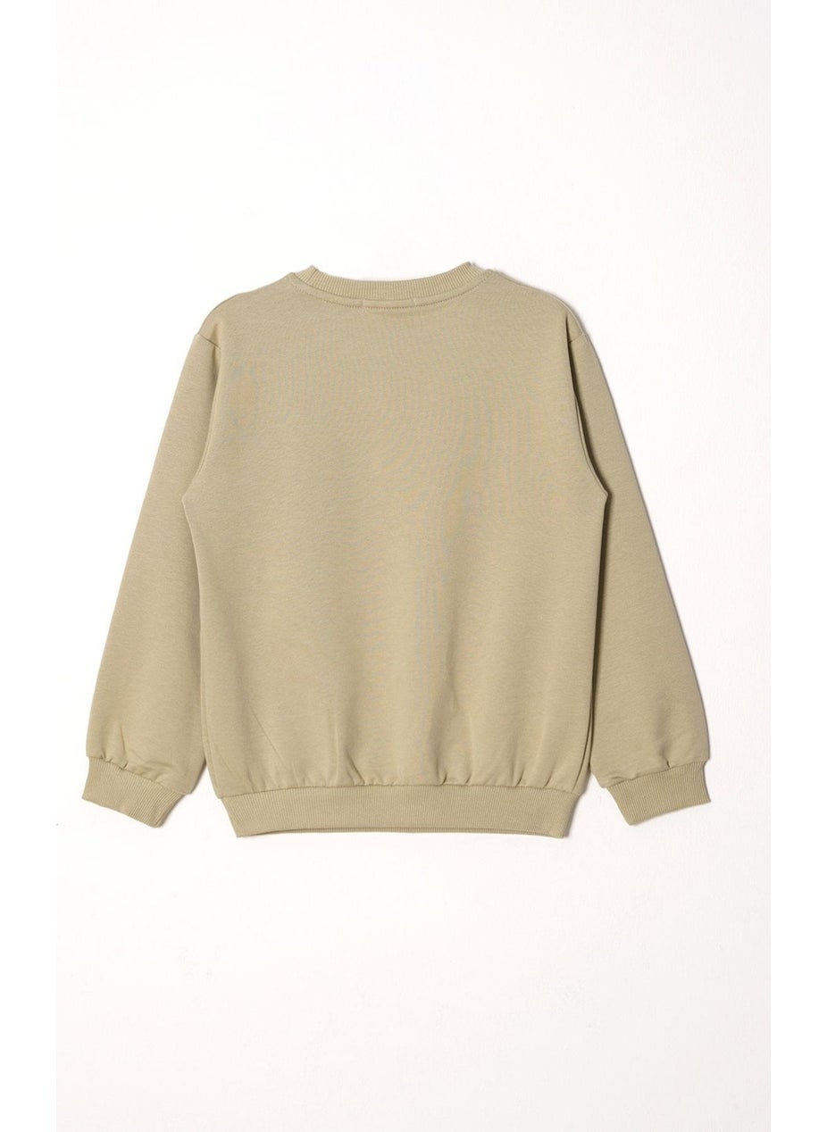 Vision Printed Boy Khaki Color Tracksuit