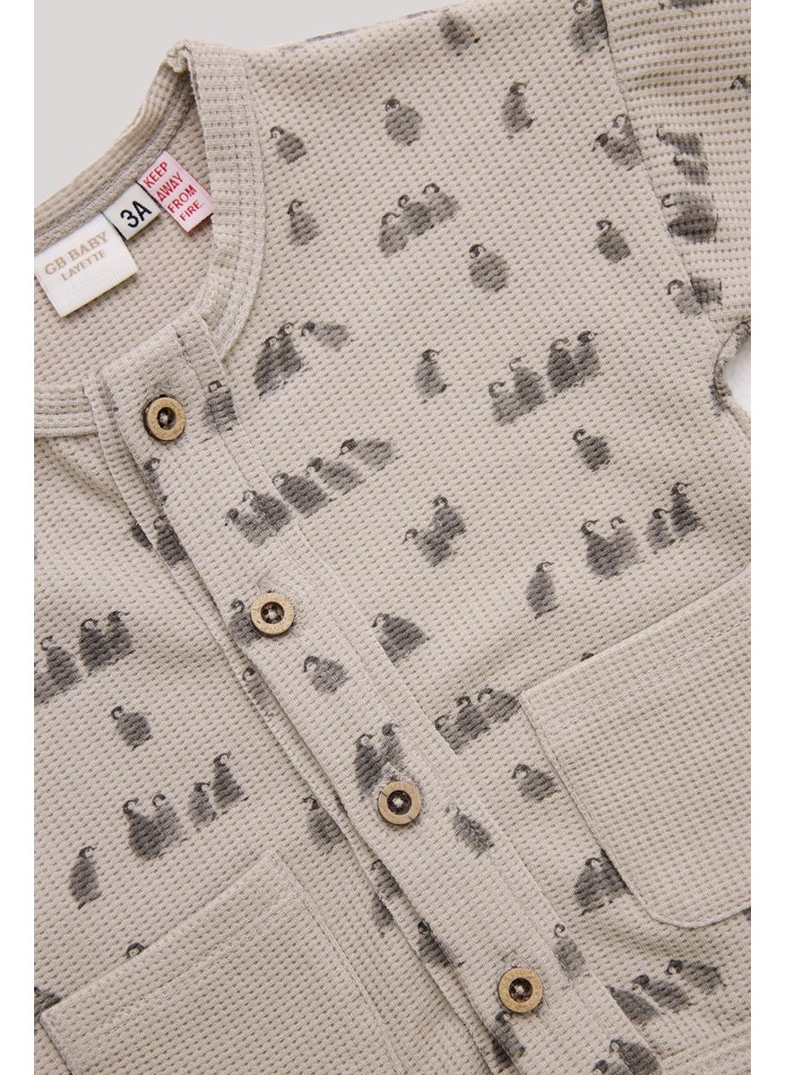 Baby Boy Patterned Tracksuit Top