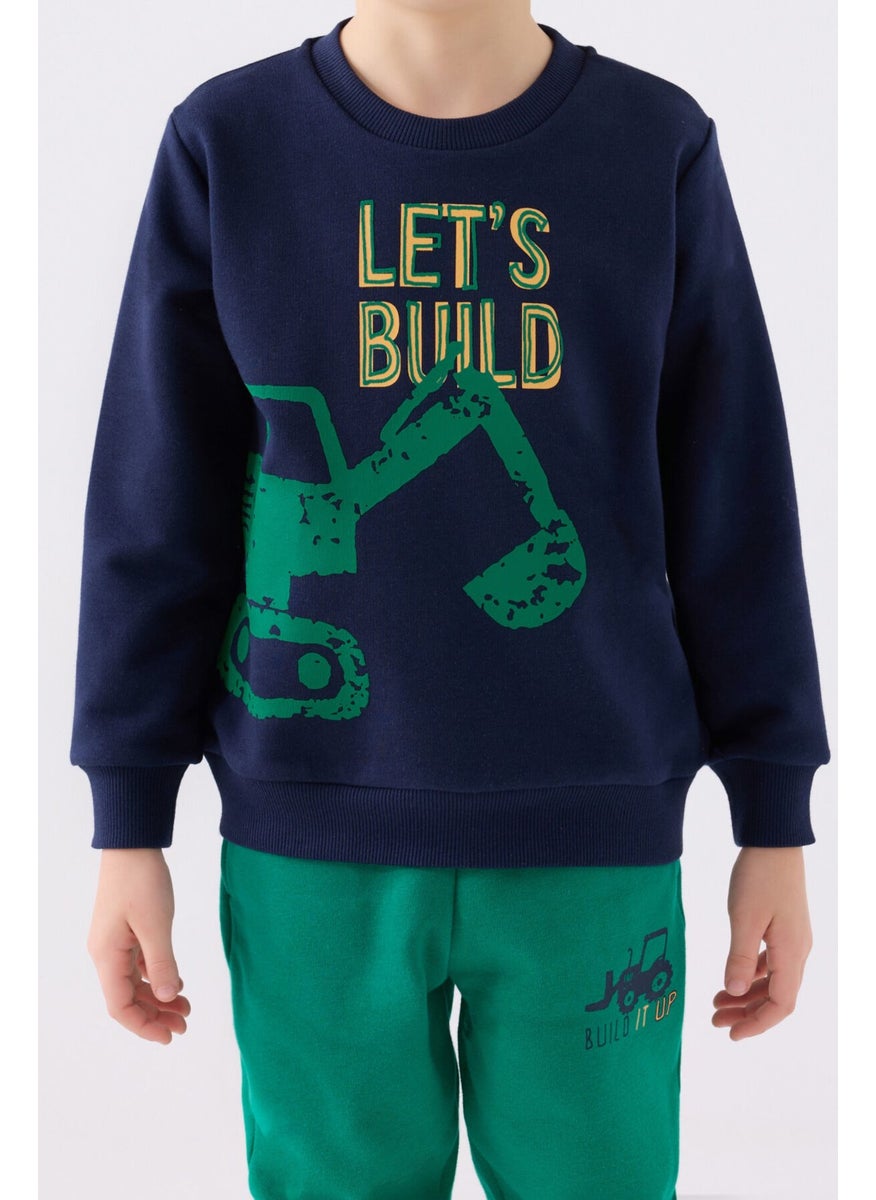 Boys Navy Blue Tracksuit