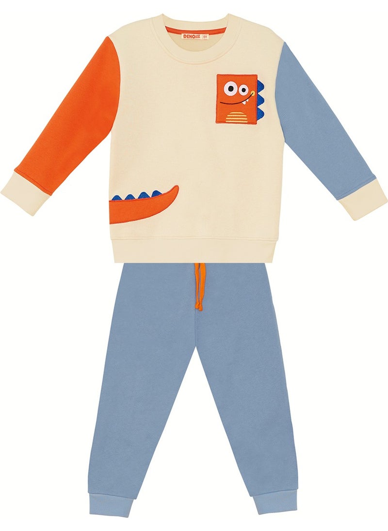 Dinosaur Boy Colorful Tracksuit